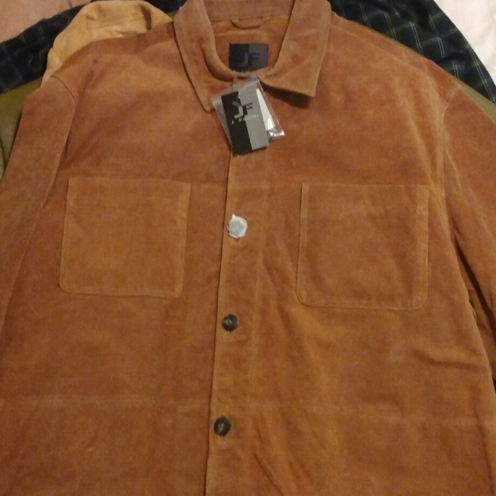 Suede dress coat
